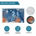 thumbnail image 5 of Navy Blue Seahorse Ocean Coral Placemats Set of 6,Wipeable Washable Table Mats for Dining Tables, Summer Eucalyptus Leaf Place Mats for Kitchen Event Party Tabletop Decor, 5 of 9