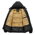 thumbnail image 6 of kpoplk Mens Hooded Puffer Jacket Warm Winter Insulated Water Repellent Windproof Quilted Coat Black,S, 6 of 6
