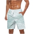 thumbnail image 2 of COSFO Graphic Men Swim Shorts Casual Quick Dry Beach Board Shorts Loose Fit Drawstring Stretch Summer Elastic Waist Swimwear, 2 of 5