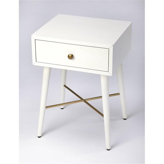 Butler Specialty Delridge Table d'Appoint en Blanc et Or
