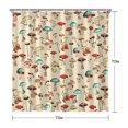 thumbnail image 5 of Colorful Mushroom Doodle Beige Pattern Shower Curtain 72"x72" ,Bathroom Decorative Shower Curtains Set with 12 Hooks,Modern Waterproof Washable Shower Curtain, 5 of 6