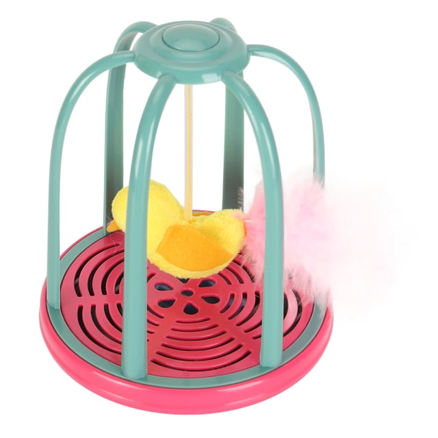 Jaula Eléctrica para Pájaros, Juguete Chirriante para Gatos, Para Reducto la Ansidad, Juguete Interactivo para Gatos Con Aburrimiento