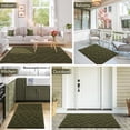 thumbnail image 2 of Paillasson Intérieur, Dos en Caoutchouc Antidérapant 20"x31.5 Pouces Absorbant Résistant à la Saleté Entrée Intérieure Tapis de Sol Profil Bas pour Entrée Lavable (Vert Olive), 2 of 4