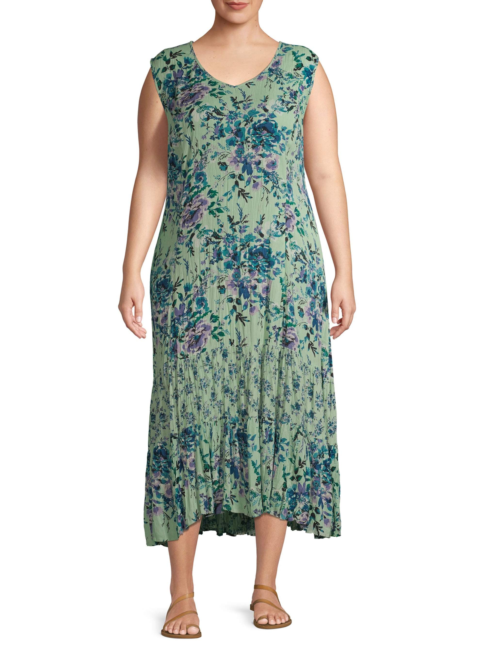 crinkle maxi dress plus size