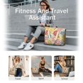 thumbnail image 5 of Tote Bag for Women - Pioneer Flower Shoulder Bag - Large Utility Work Duffle Bag with Zipper Handbag for Travel, Work, Sprots, 5 of 5