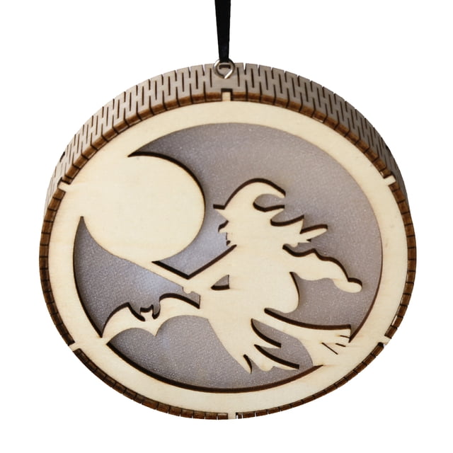 GOOHOCHY indoor lights LED Light Wood Round 1Pack Home Ornament