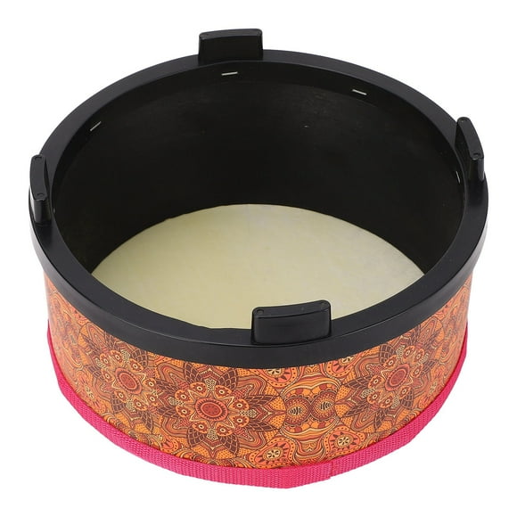 Kids Hand Drum, Professional Wooden Frame Drum Set  for Home School Performance Orange Texture