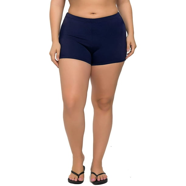 Swim Shorts for Women Plus Size Swimsuit Boyshorts Swimwear Bottoms