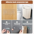 thumbnail image 7 of Kitchen Trash Can, Step-On Garbage Can with Lid, Tall Kitchen & Bathroom Trash Can, Small Office Waste Bin, Beige - Xuniizn, 7 of 7