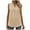 Beige, variant on Aofany Womens Casual Tank Top Sleeveless Summer Shirts V-Neck Comfy Blouse for Work