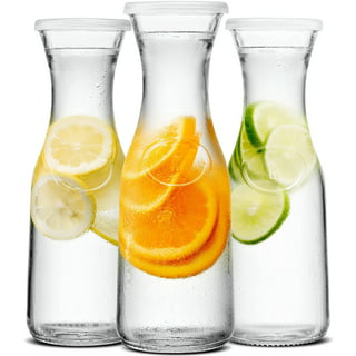 Set Of 4 Glass Carafe With Lids1 Liter Beverage Pitcher Carafe For Mimosa  Bar, For Brunch, Parties, Birthday, Margarita, Champagne, Mimosa, Iced Tea