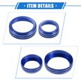 thumbnail image 5 of Unique Bargains 4 Pcs Interior Air Conditioner AC Audio Volume Tune Switch Knob Ring Cover for Ford F150 2021-2023 Blue, 5 of 6
