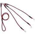 thumbnail image 2 of 1 correa triple (roja) con mango de nailon suave para pasear a 3 perros al aire libre., 2 of 5