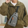 thumbnail image 5 of Crossbody Bag Men’s Waterproof Chest Backpack | Lightweight Cloth Shoulder Sling | 12 in Spacious Outdoor Travel Messenger, 5 of 7