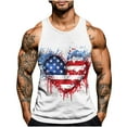 thumbnail image 2 of Nmnitkp Tank Tops Men Independence Day Printing Round Neck Regular Casual Sports Tank Blouses,High-Quality Fabric Mens Tank Top White,4XL, 2 of 5