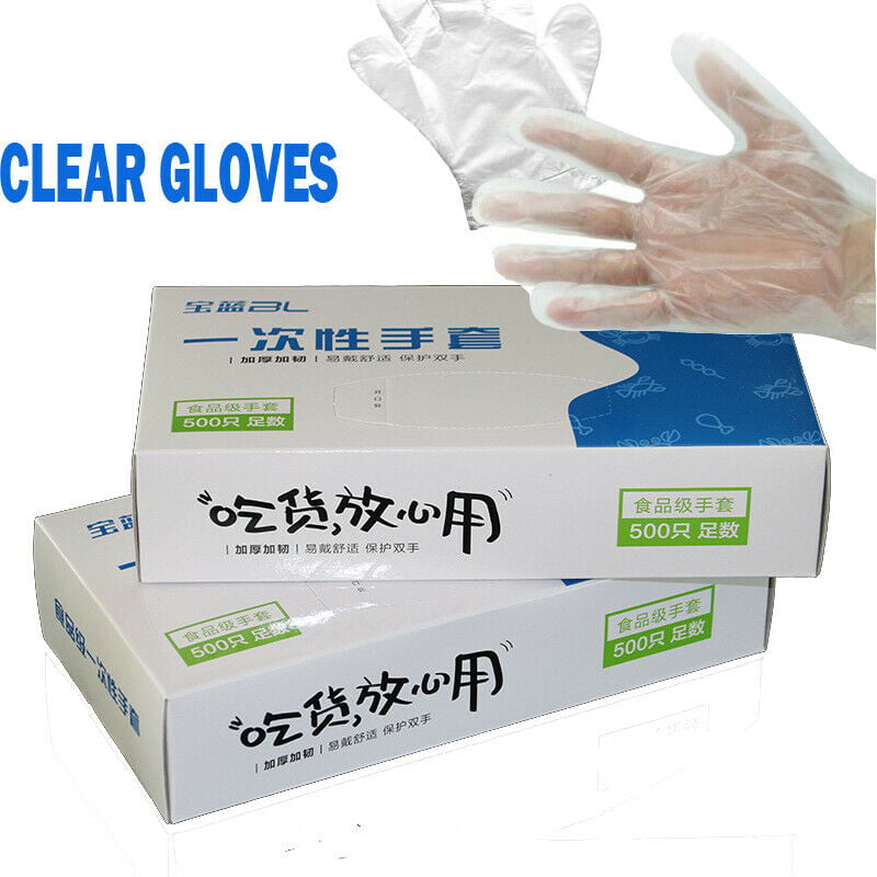 Memphis Non Medical Single Use Food Service Gloves Powder Free Plastic LG 100 Ct 
