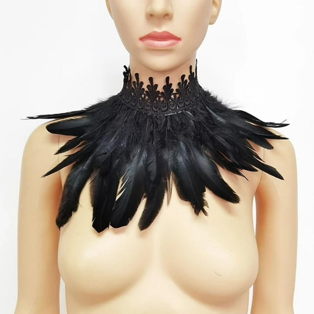 Chal de hombro Colco moda negro abrigo Bufanda para Halloween Rave Brasil