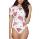 thumbnail image 1 of Balery Watermelon Body de cuello redondo de manga corta para mujer Tops de manga corta Tops básicos-Medium, 1 of 7