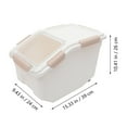 thumbnail image 2 of EXHUMKY Rice Storage Bucket 15.33X9.43X10.41in 1Pack, 2 of 8
