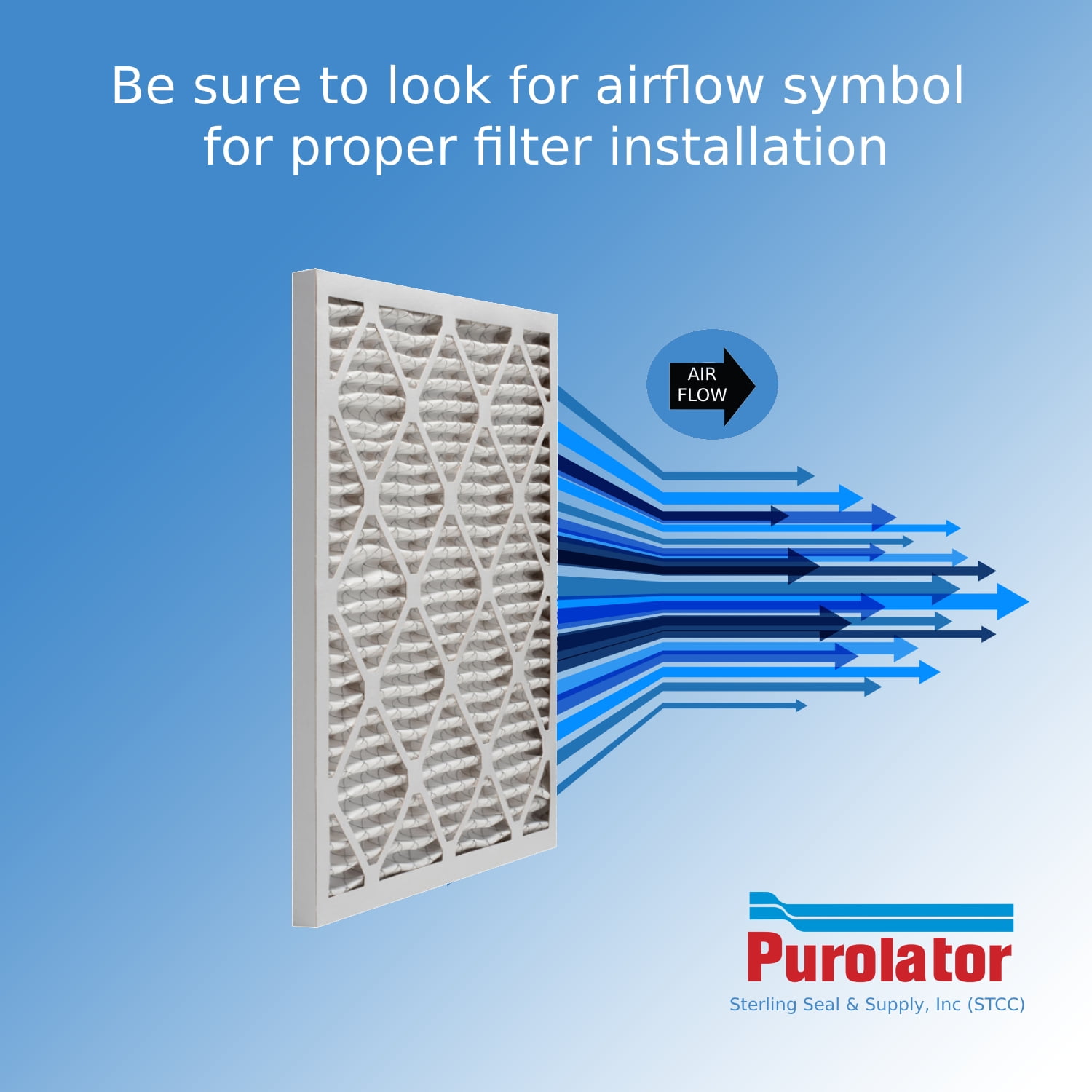 20x20x1 air filter, Purolator Hi-E 40 Extended Surface Pleated Air Filter, Nominal Size 20" W x 20" H x 1" D, Actual Size 19-1/2”W x 19-1/2”H x ¾”D, MERV 8, (6-pack)