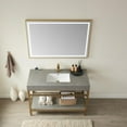 thumbnail image 5 of Funes 48" Single Sink Bathroom Vanity in Brushed Gold Frame Gray Top w/ Mirror, 5 of 8