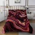 thumbnail image 1 of Marble Bedspread Set Twin Red Golden Marbling Coverlet Set For Kids Boys Girls Teens Stone Pattern Fluid Quilt Set Retro Abstract Art Bedding Set, 1 of 4