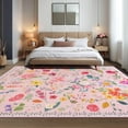 thumbnail image 5 of Ultrug Floral Area Rug Soft Non Slip Vintage Rugs for Living Room Bedroom Home Deocr Flower Carpet,5'x7',Pink, 5 of 7