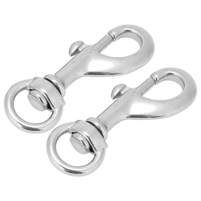 Swivel Eye Snap Hook, Diving Snap Hook Multi-purpose Convenient With 2 Snap Hooks For Outdoor Activities