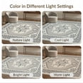 thumbnail image 7 of ODIKA 3'x5' Washable Throw Rug Stain Resistant, Low Profile, Non-Slip Distressed Border Scroll Traditional Ornamental Large Vintage Boho Playful for Entryway, Kitchen, Mudroom, 7 of 7