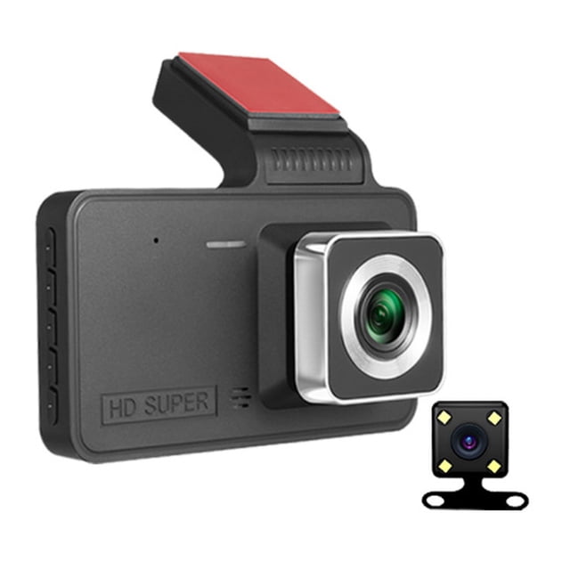 Grabadora de conducción H91 de 4 pulgadas, HD, doble lente, doble grabación, imagen de marcha atrás, DVR para coche