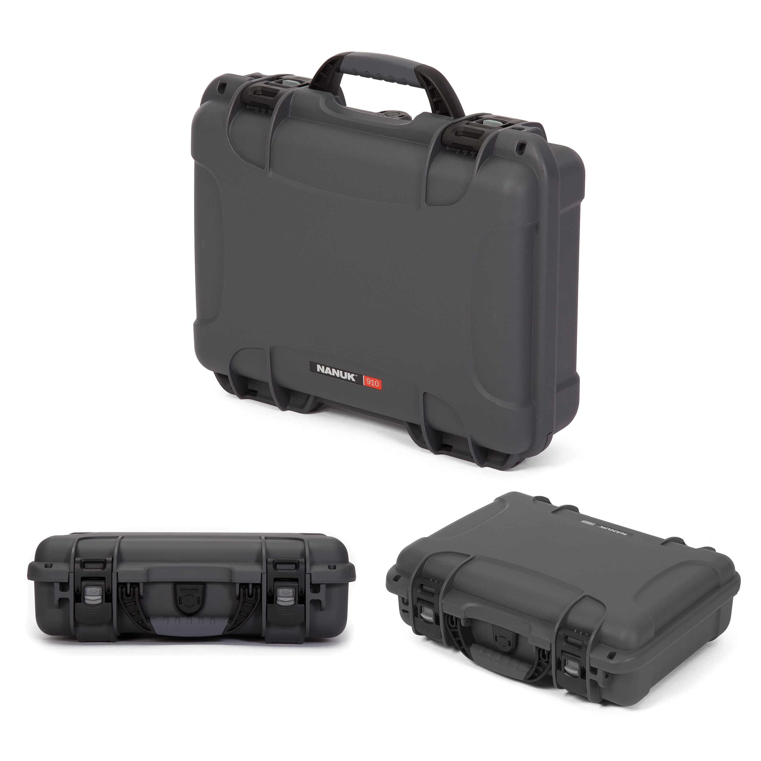 Nanuk 910 Waterproof Professional Classic Pistol/Gun Case, Military Approved with Custom Insert for 2UP - Graphite