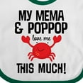 thumbnail image 4 of Inktastic Mema and Pop Pop Love Me Grandson Boys or Girls Baby Bib, 4 of 4