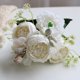 thumbnail image 4 of Ramo de flores artificiales, hortensias, peonías, bayas, arreglo floral sintético de 5 cabezas para centros de mesa de bodas y decoración del hogar, 4 of 6