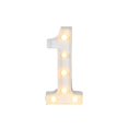 thumbnail image 1 of Bearachild Ceremonia de boda Aniversario Número en forma de luz Lámpara de números portátil con pilas Decoración de la fiesta del hotel de la oficina Kits de decoración para fiestas Numero 1 Bearachild  HA074859-02, 1 of 6