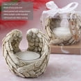 thumbnail image 2 of FASHIONCRAFT 8770 Guardian Angel Wings Tealight Candle Holder, Christening Favor, Baptism Favor, Communion, Religious Favor, Set of 2, 2 of 6