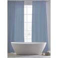 thumbnail image 5 of Blue Pure Color Sheer Curtains 108 Inch Length 2 Panels Set Window Treatments, Aesthetics Contemporary Luxury Rod Pocket Semi Curtains for Living Room/Bedroom/Kitchen Décor, 104"W x 108"L, 5 of 7