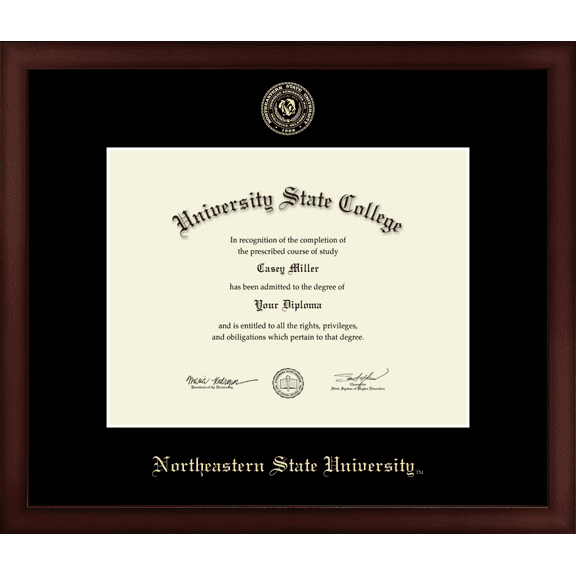 Northeastern State University Tahlequah Diploma Frame, Document Size 11" x 8.5"