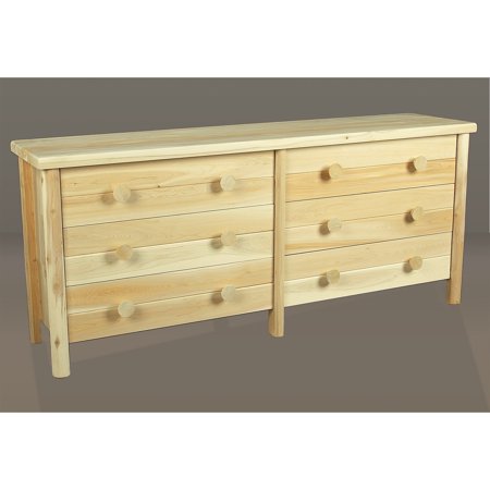 UPC 779711000462 product image for Rustic Natural Cedar Furniture 0200039 Six Drawer Dresser | upcitemdb.com