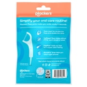 Plackers® Twin Line® Floss Picks with Tuffloss® Fiber & FlipPick®, Intense Mint, Double-Line Flosser for Effective Plaque Removal, 75 Count