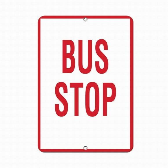 Size: 16" x 12" Bus Stop Activity Sign School Sign School Bus Signs Safety Sign Tin Sign