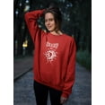 thumbnail image 2 of Scary Techno Style Sweatshirt Women -Image by Shutterstock, Female Small, 2 of 4