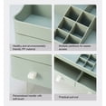 thumbnail image 3 of VONKY Premium Desktop Dressing Table With Divided Drawer Box - Clean And Tidy Organization Cute Plastic Retro green 1Set, 3 of 6