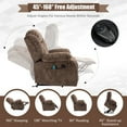 thumbnail image 4 of UHOMEPRO Power Lift Recliner Chair Recliners for Elderly with Heat and Vibration Massage Recliner Chair for Living Room with Infinite Position and Side Pocket, with Remote Control, Brown, 4 of 14