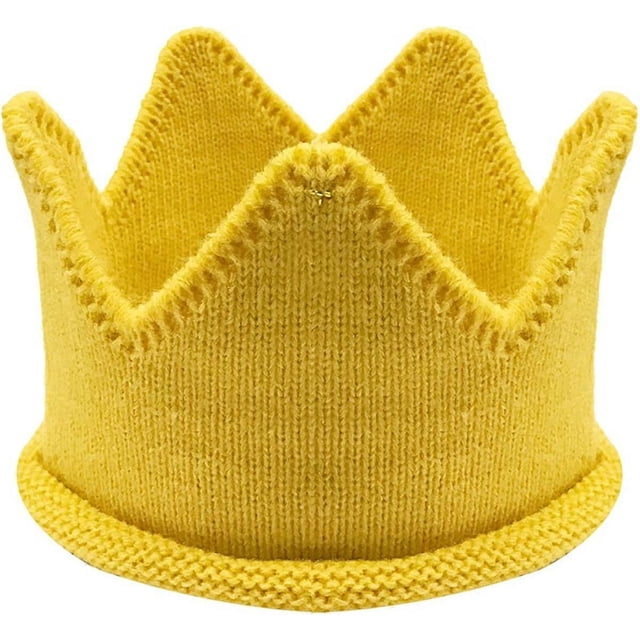 UBIUO - Gorro de punto con corona para fiesta de cumpleaños de bebé niño y niña