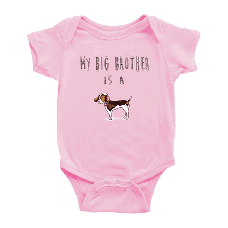 

My Big Brother Is A Treeing Walker Coonhound Dog Baby Clothes Bodysuit Boy Girl Unisex