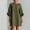 Green, variant on Women's Shift Dress, 95% Polyester 5% Elastane Loose Fit Bubble Sleeve Button Front