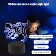 thumbnail image 1 of Luz de noche LED 3D con forma de dinosaurio para niños Tmvgtek lámpara bonita de dinosaurio gafas acrílicas con USB luz de noche para mesa regalo para niños decora, 1 of 7