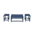 thumbnail image 2 of WestinTrends Malibu 3-Pieces Outdoor Table Set, Includes 1 Coffee Table and 2 Side Table, All Weather Poly Lumber Adirondack Patio Furniture Set, Navy Blue, 2 of 10