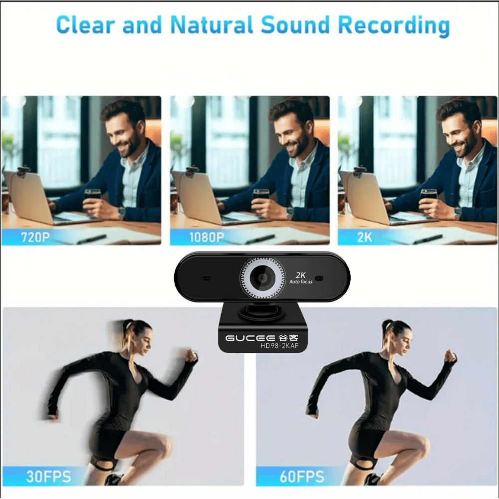 1080 Webcam 60fps 10X Zoom USB Web Cam for Pc  Autofocus for Streaming Video Calling Conference Digital Camera Computer