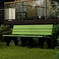 thumbnail image 3 of Wildridge Heritage 6' Park Bench, Lime Green and Black - Outdoor All-Weather HDPE Furniture, 3 of 4